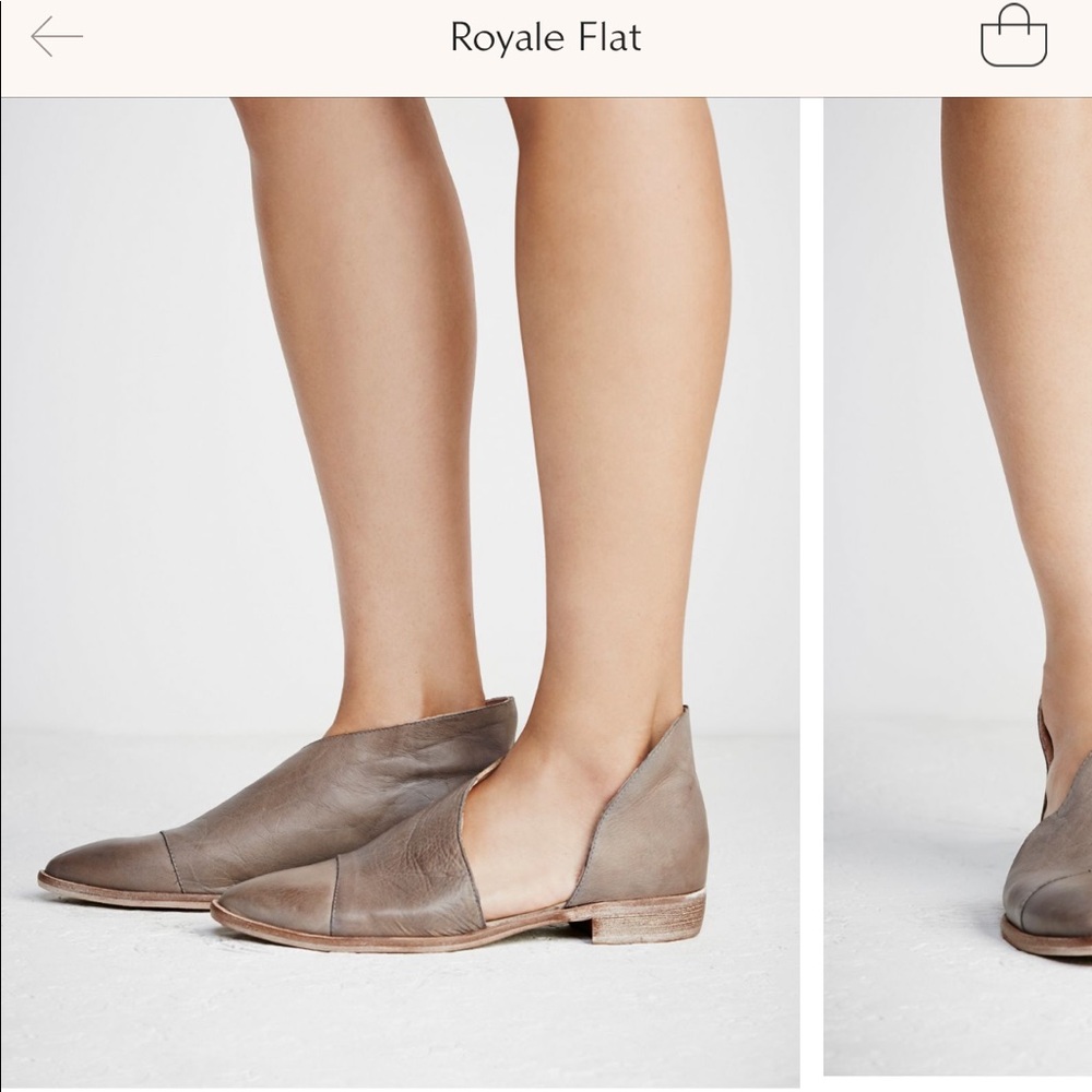 Free People Royale Flat Grey sz 37/7US